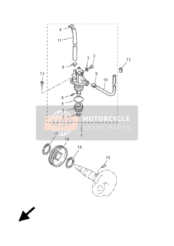 Yamaha CW50 BWS 2005 Oil Pump for a 2005 Yamaha CW50 BWS